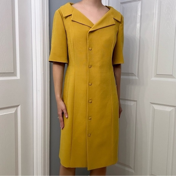 MM. Lafleur Dress Candace Suit Tailored Yellow Work Business Size 10 Medium New - Picture 1 of 9